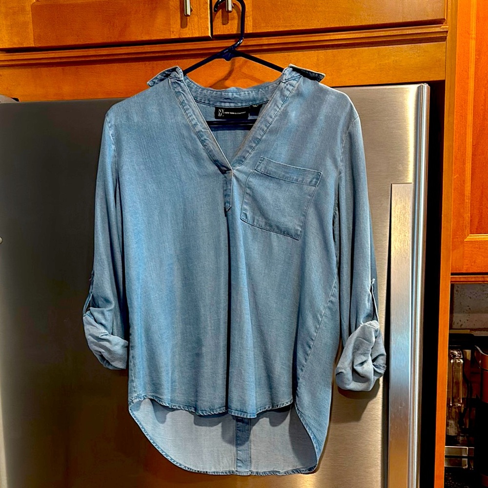 New York &Company Jean Button Down Shirt